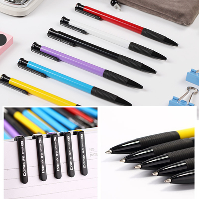 辦公學(xué)習(xí)首選 齊心藍色按動圓珠筆，批發(fā)免郵，品質(zhì)無憂